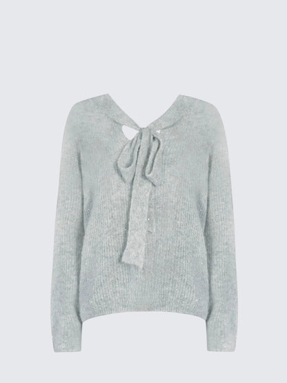 Mohair Silver Star Knit Top