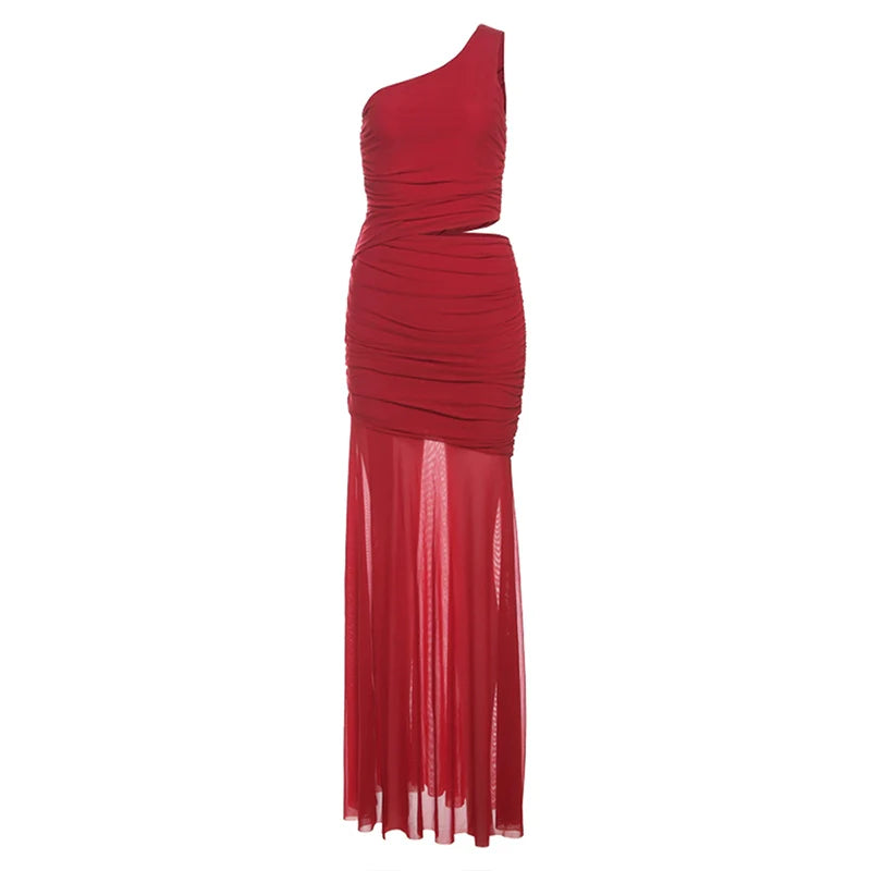 Ethereal Fairy-Like Off-The-Shoulder Cutout Waist Slimming Maxi Dress