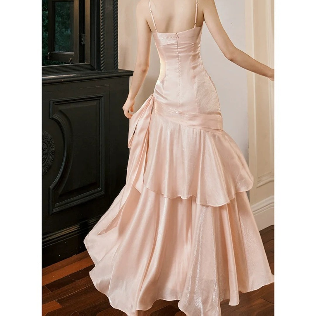 Pink Mermaid Princess Luxury Gown Dress
