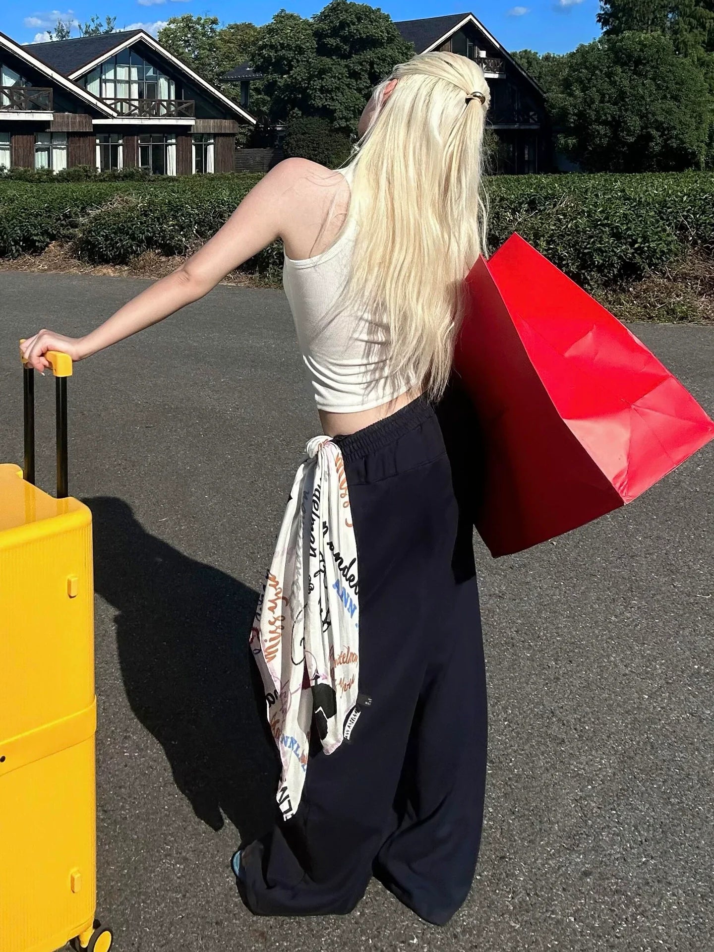 American Retro Baggy Sweatpants Autumn Casual Wide-Leg Lazy Fit Blade Pants