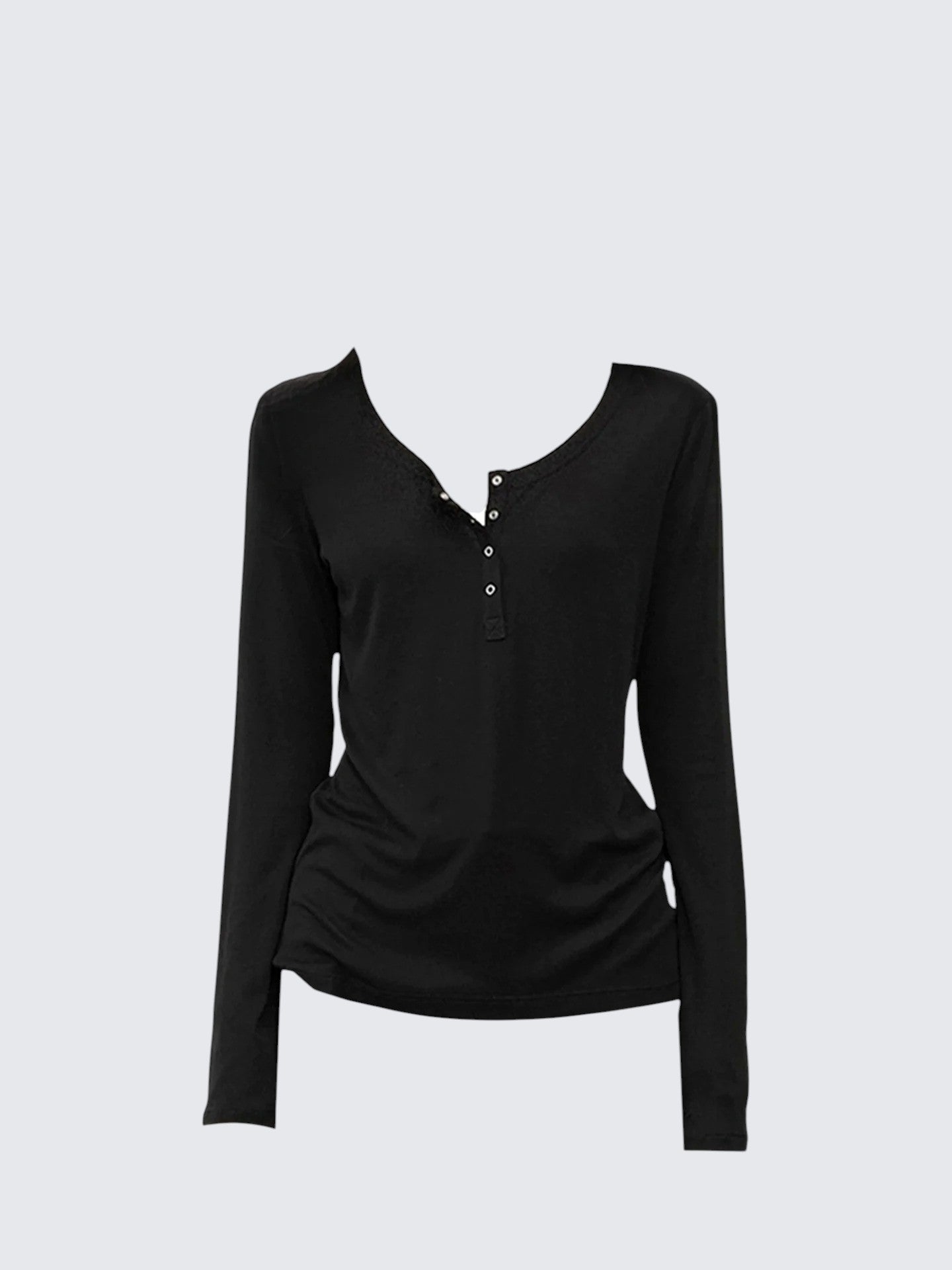 American Henley Sheer Cover Top