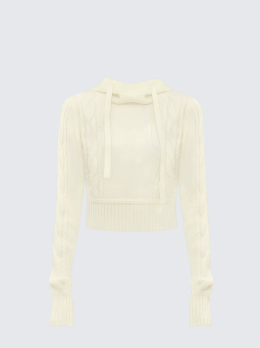 Korean Cable Knit Hoodie