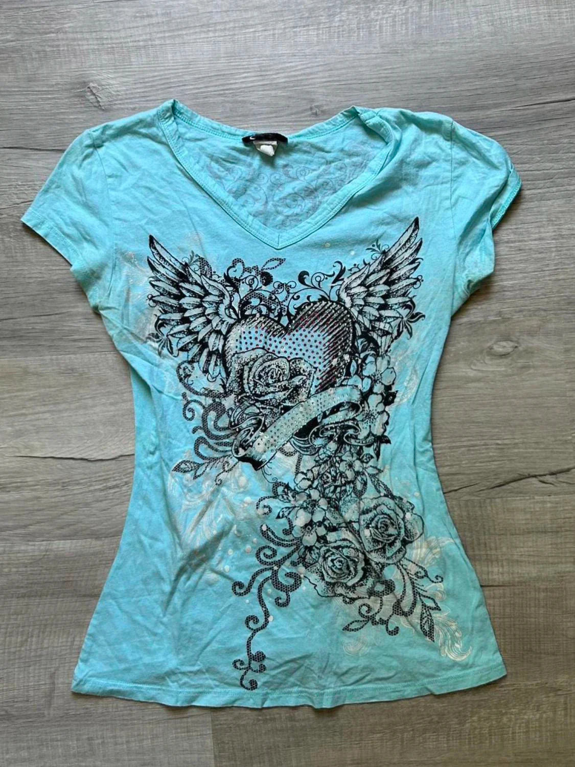 Vintage Subculture Punk Y2K E-girl Light Subculture American Vintage Short Sleeve Top