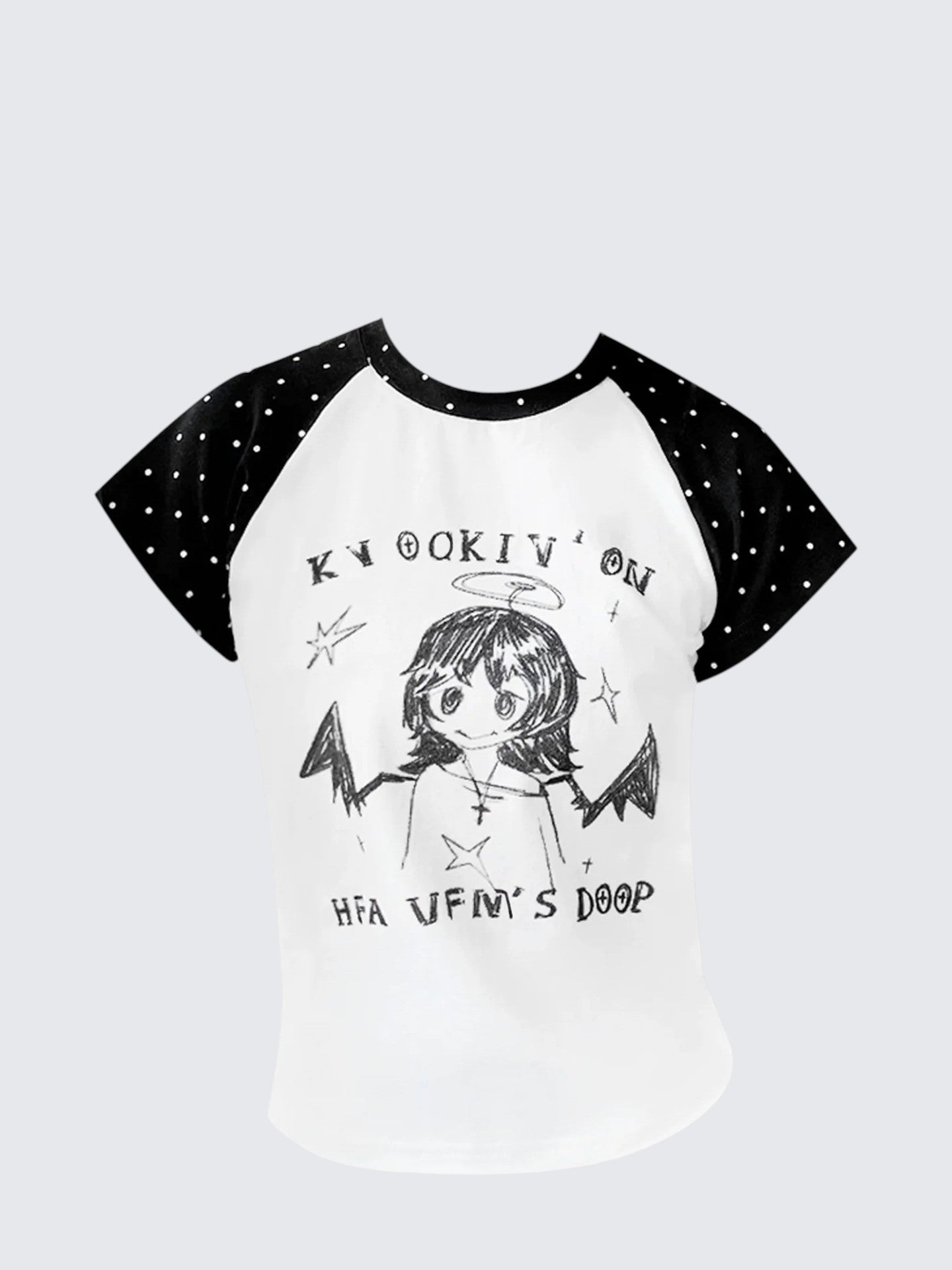 Subculture Polka Dot Raglan Tee