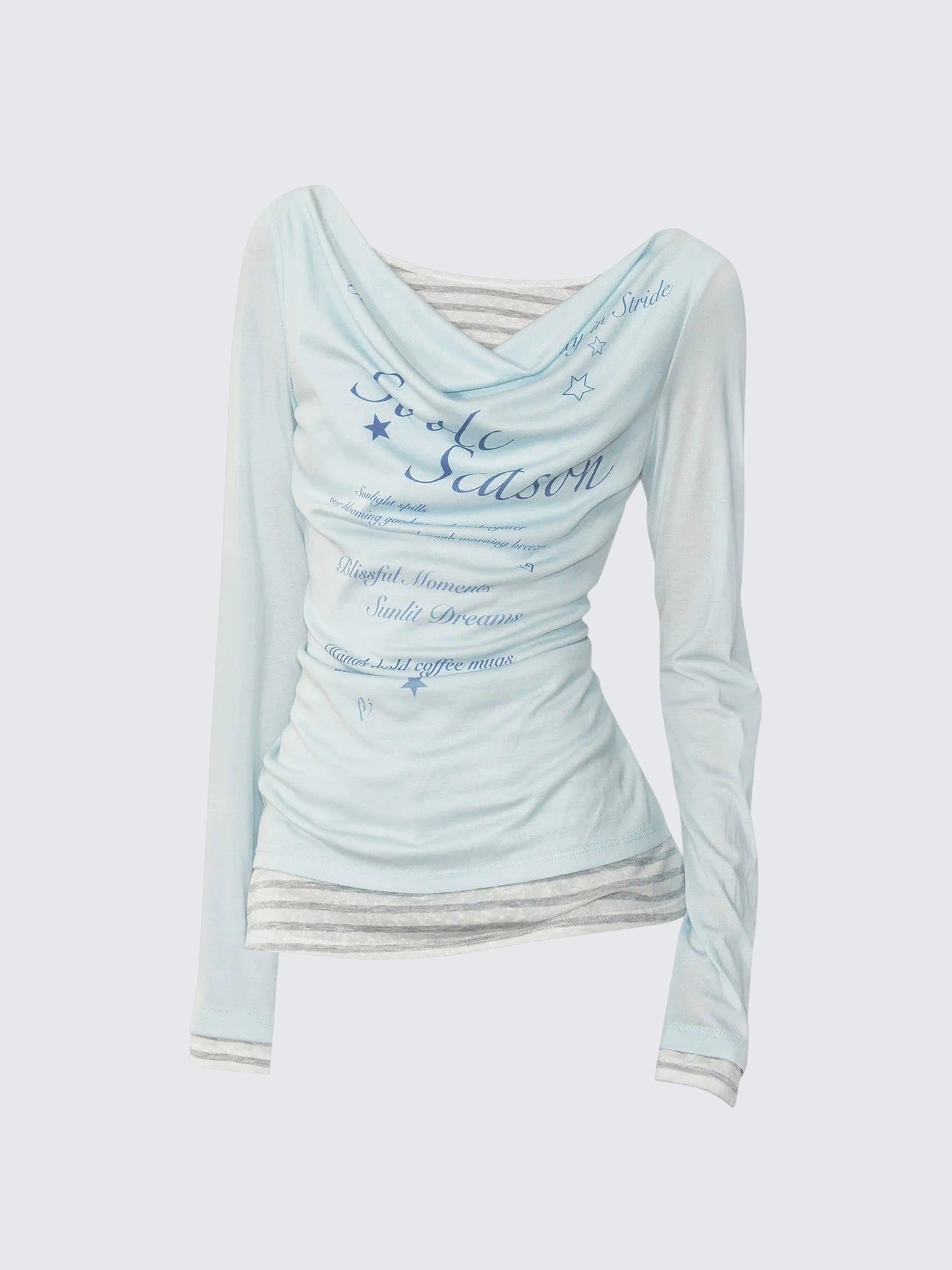 Layered Slouchy Neck Tee