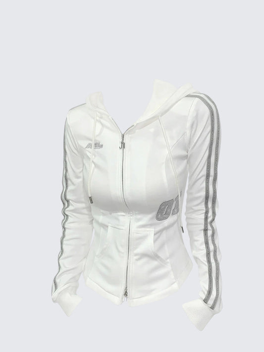 Vintage Sporty Hoodie Zip-Up