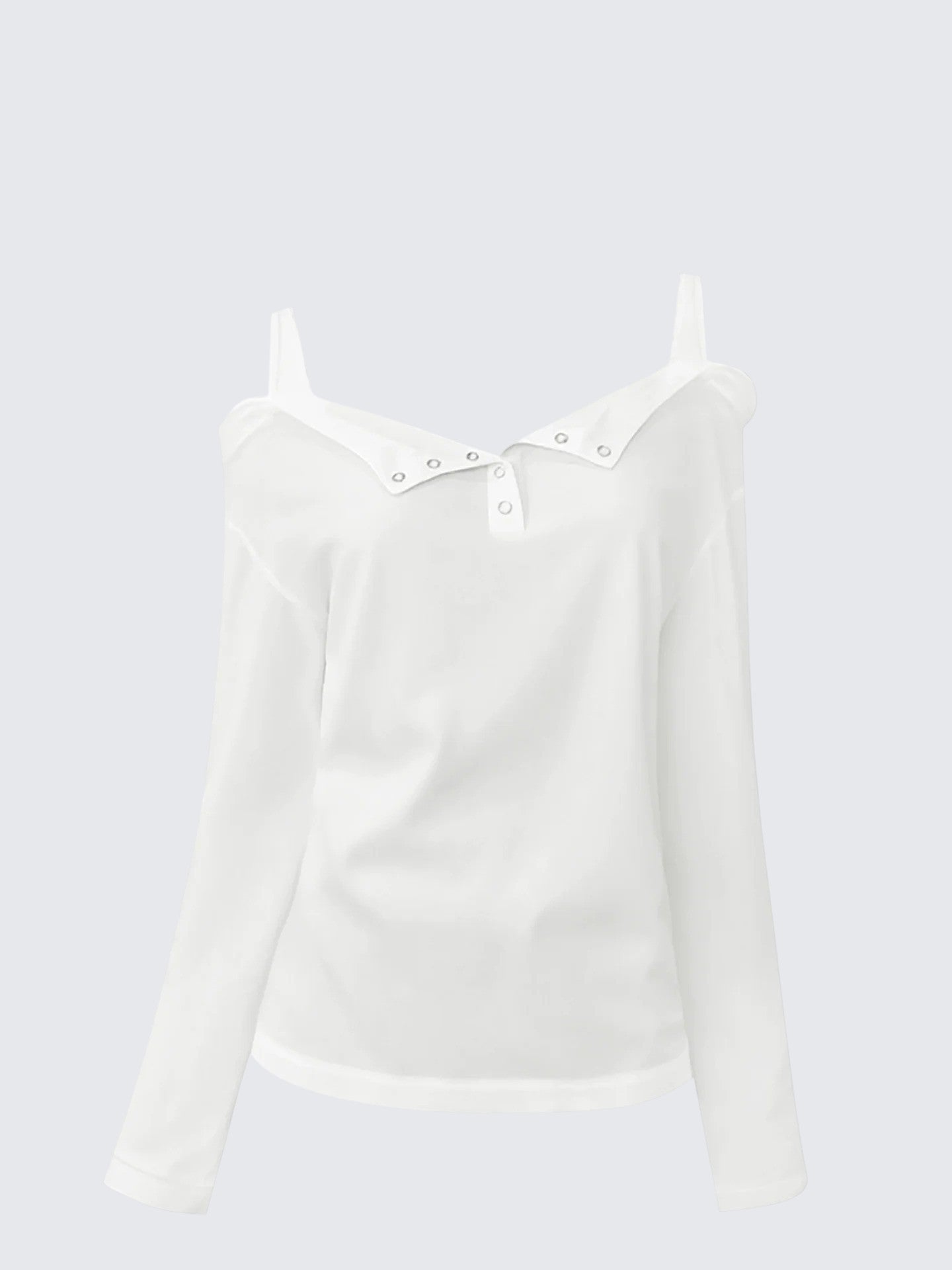 One Shoulder White Tee