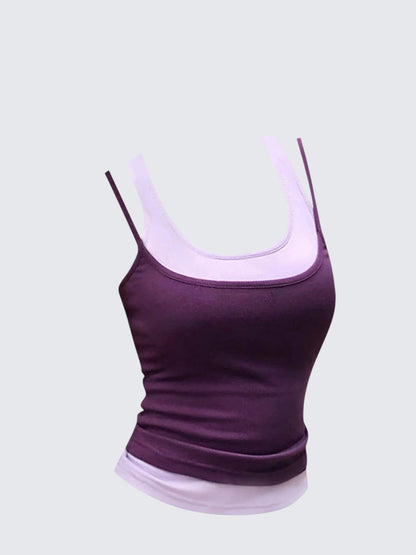 Trendy Layered Purple Cami
