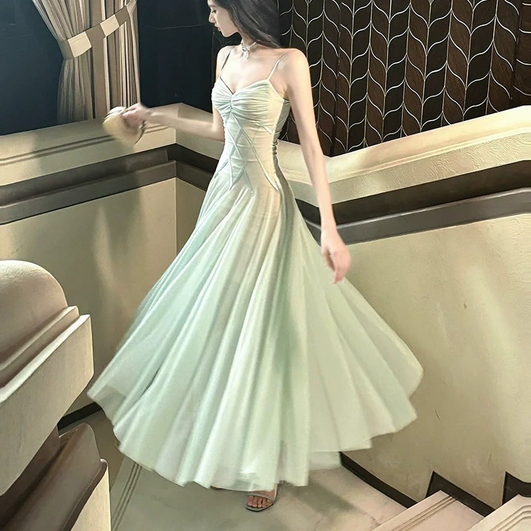 Green Tulle Fairy Gown Prom Dress