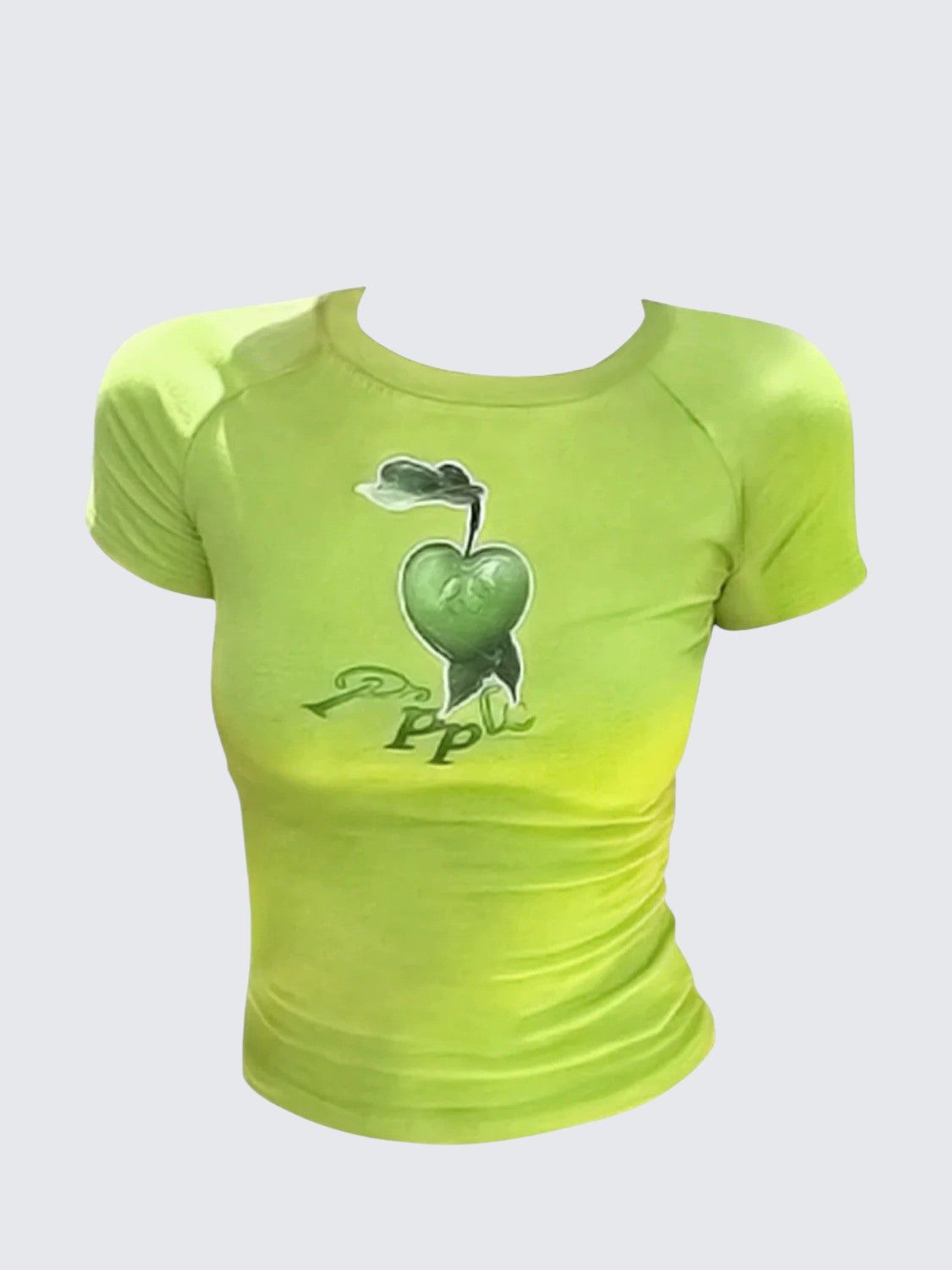 American Short Apple Print Vintage Tee