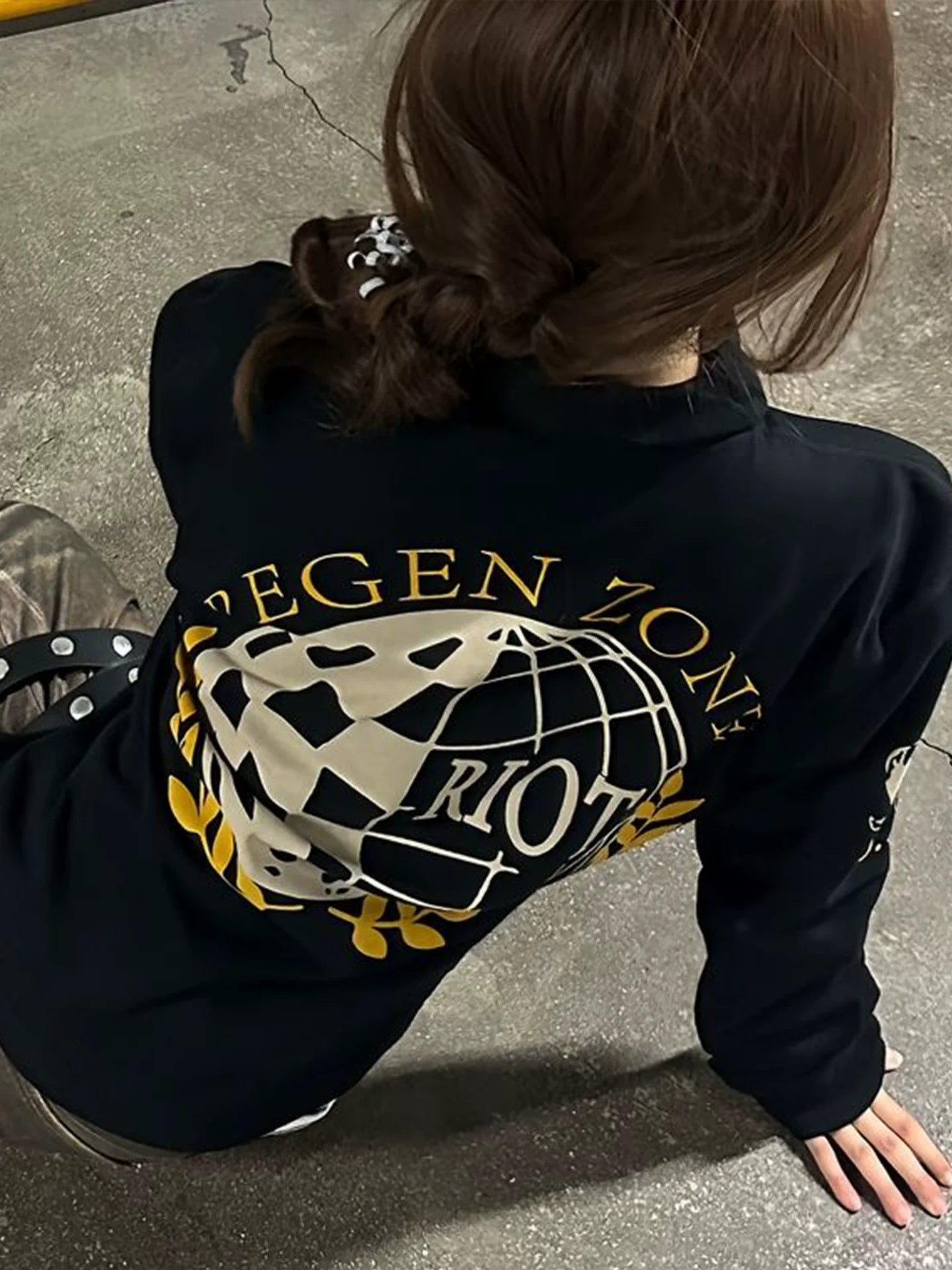 American Black Gold Embroidered Tee