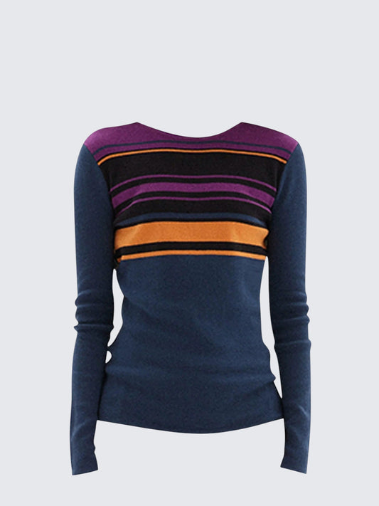 American Vintage Straight Shoulder Striped Knit