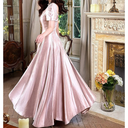French Pink Large Skirt Gown Dress – Princess Party Dress