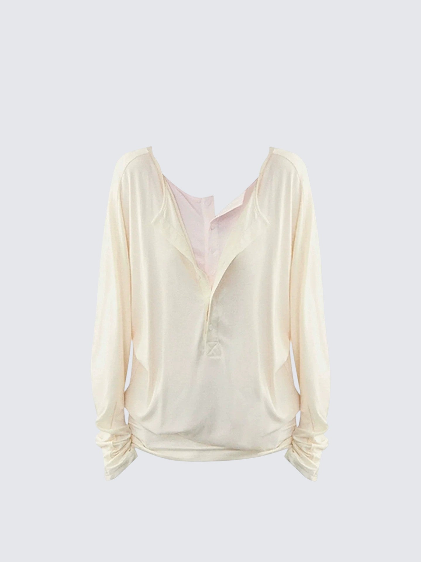 Batwing Layered Long Sleeve Tee Women