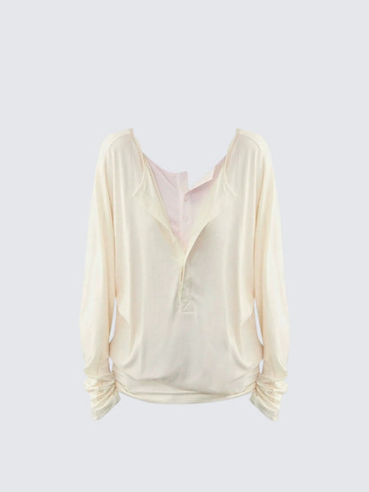 Batwing Layered Long Sleeve Tee Women