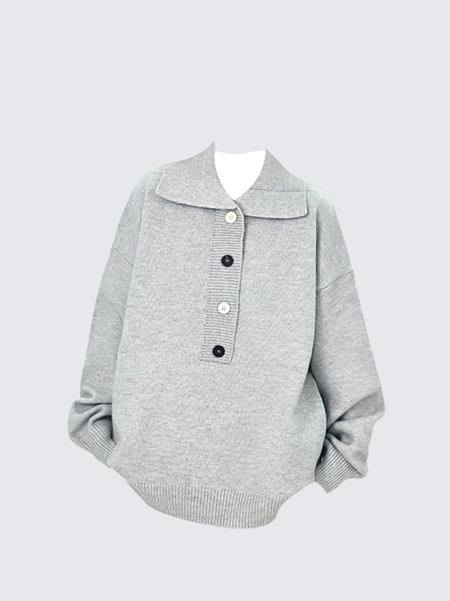 American Vintage Henley Knit Sweater