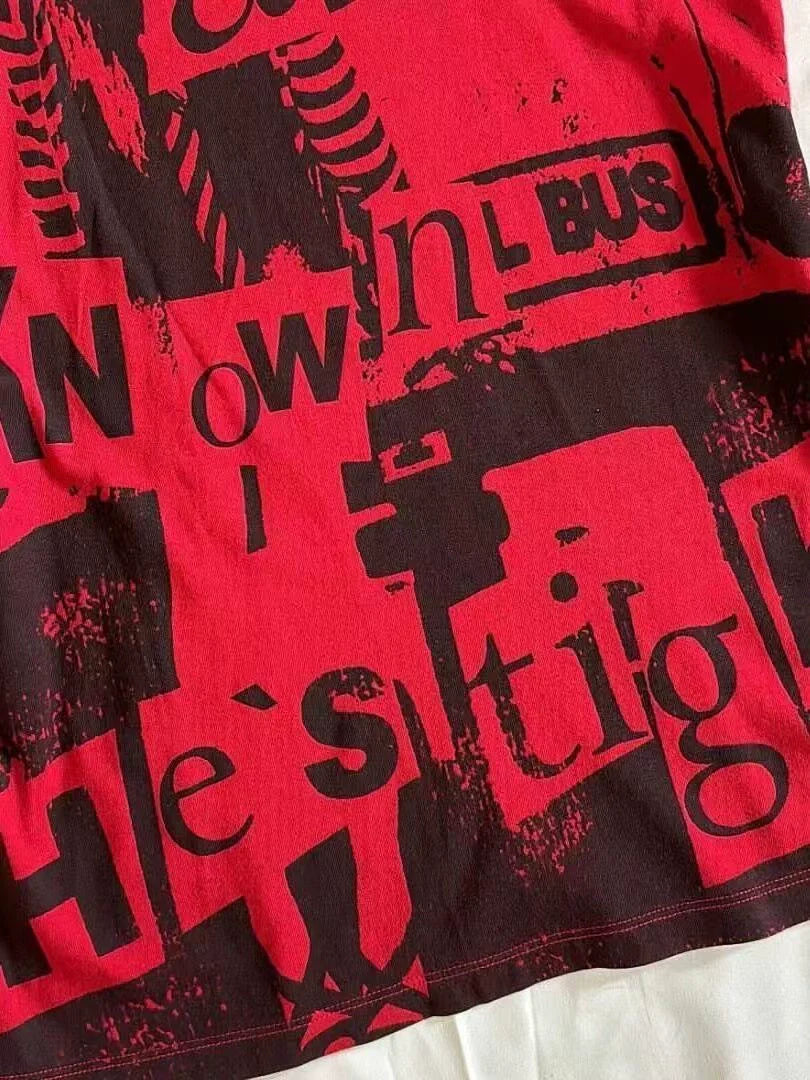 Red Rock Punk Retro Print Y2K Tank Top