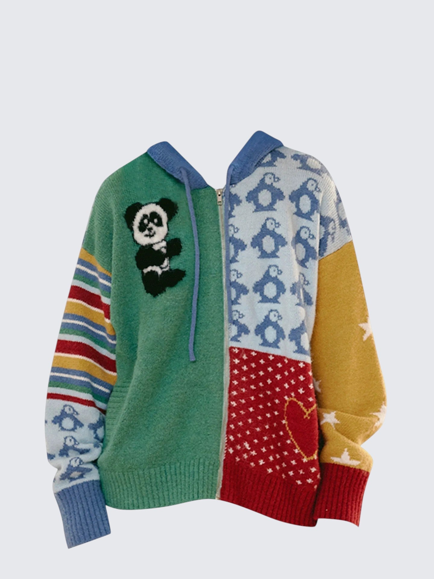 Panda Jacquard Knit Cardigan Women