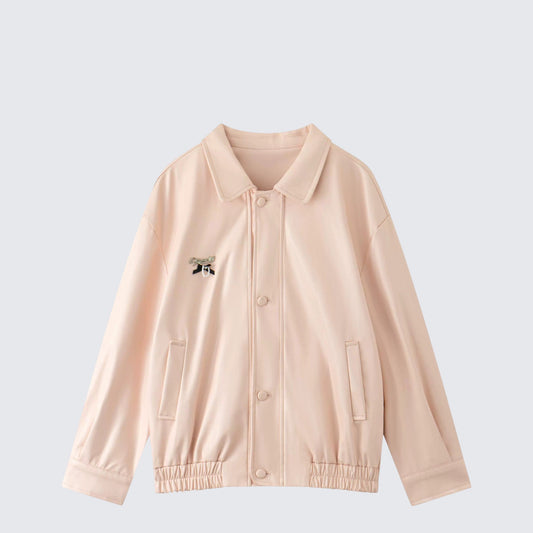 Vintage Pink Leather Jacket