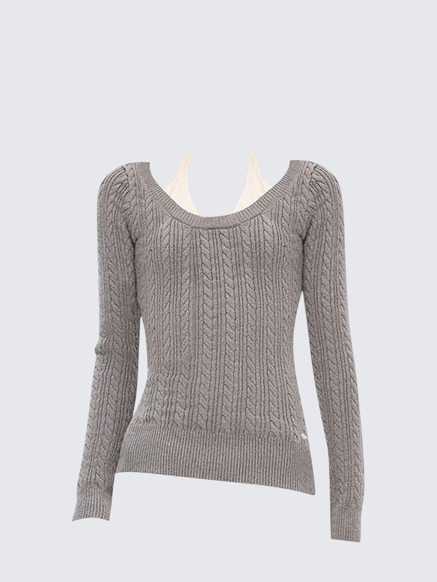 Vintage Lace Cable Knit Top