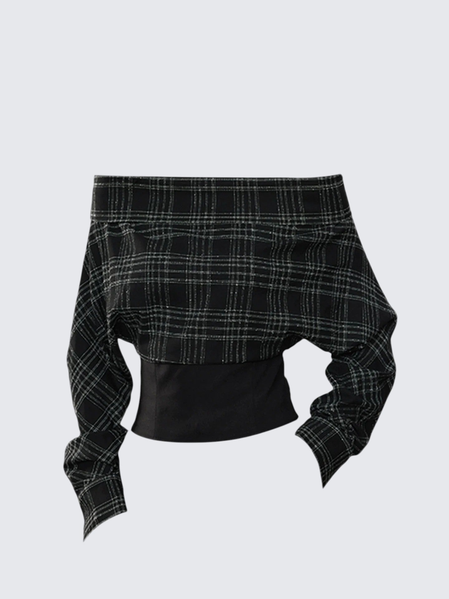 Lazy One-Shoulder Colorblock Tee