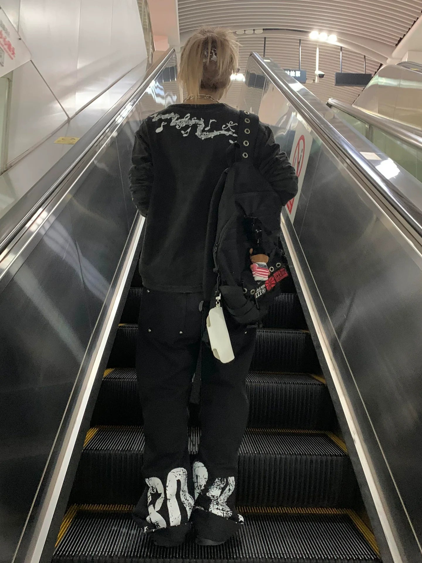 Vintage Distressed Long Sleeve Tee Loose Fit Top