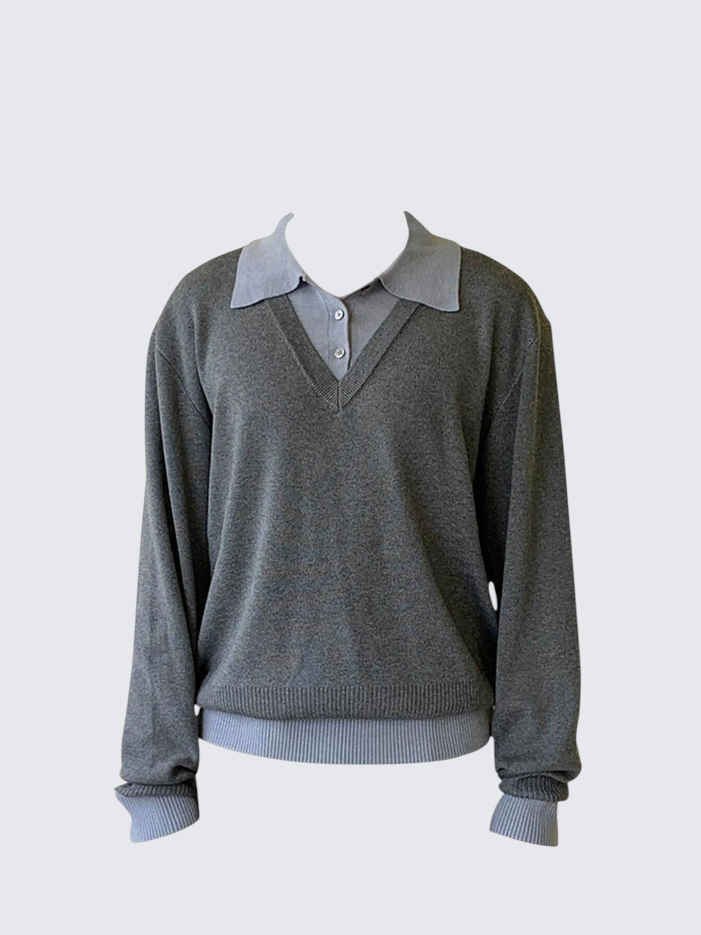 Old Money Layered Polo Knit Top Women