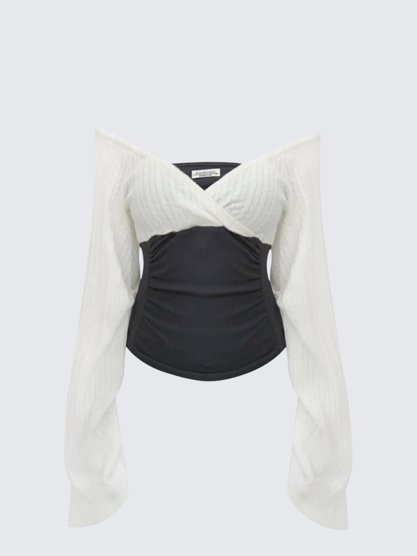 Korean Off-Shoulder Layered Knit