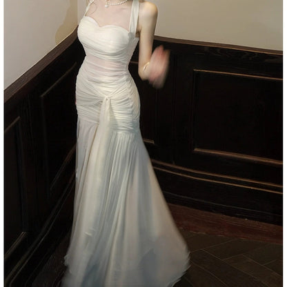 French Pink Tulle Halter Luxury Birthday Gown Dress