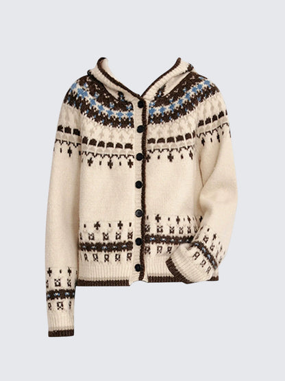 Fair Island Stripe Hooded Cardigan