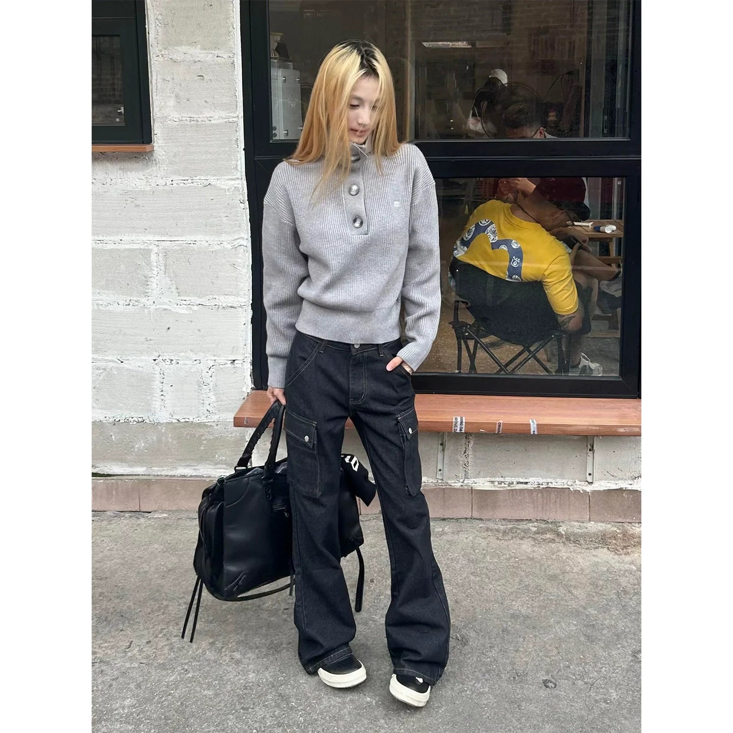 Relaxed High Neck Sweater