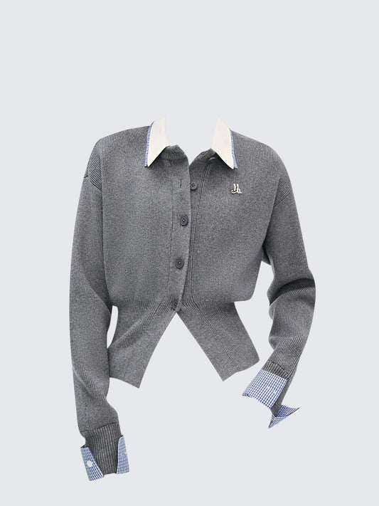 Korean Layered Knit Cardigan