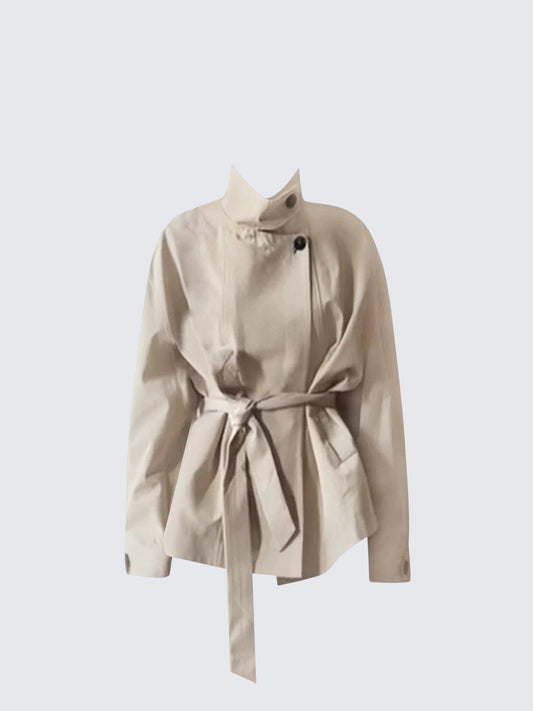 British Short Belted Trench Coat Women