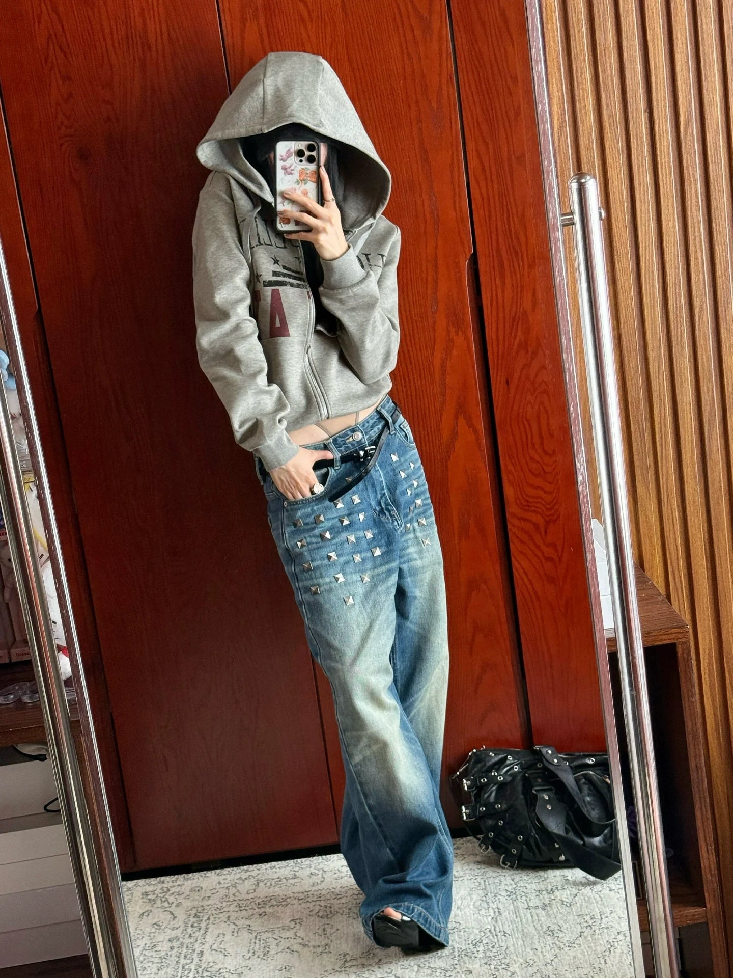 American Girl Distressed Hoodie