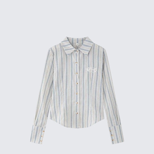 Blue Striped Slim Fit Shirt