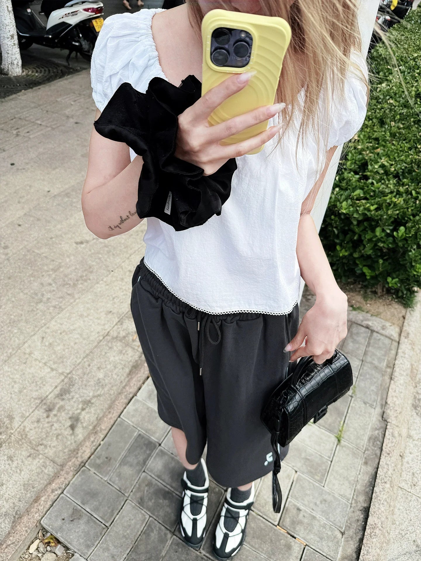 American Vintage Gray Sport Shorts Letter Print Relaxed Fit