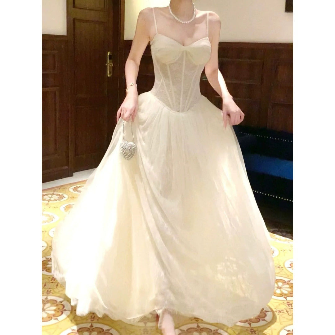 Lace Tulle Ball Gown Prom Dress