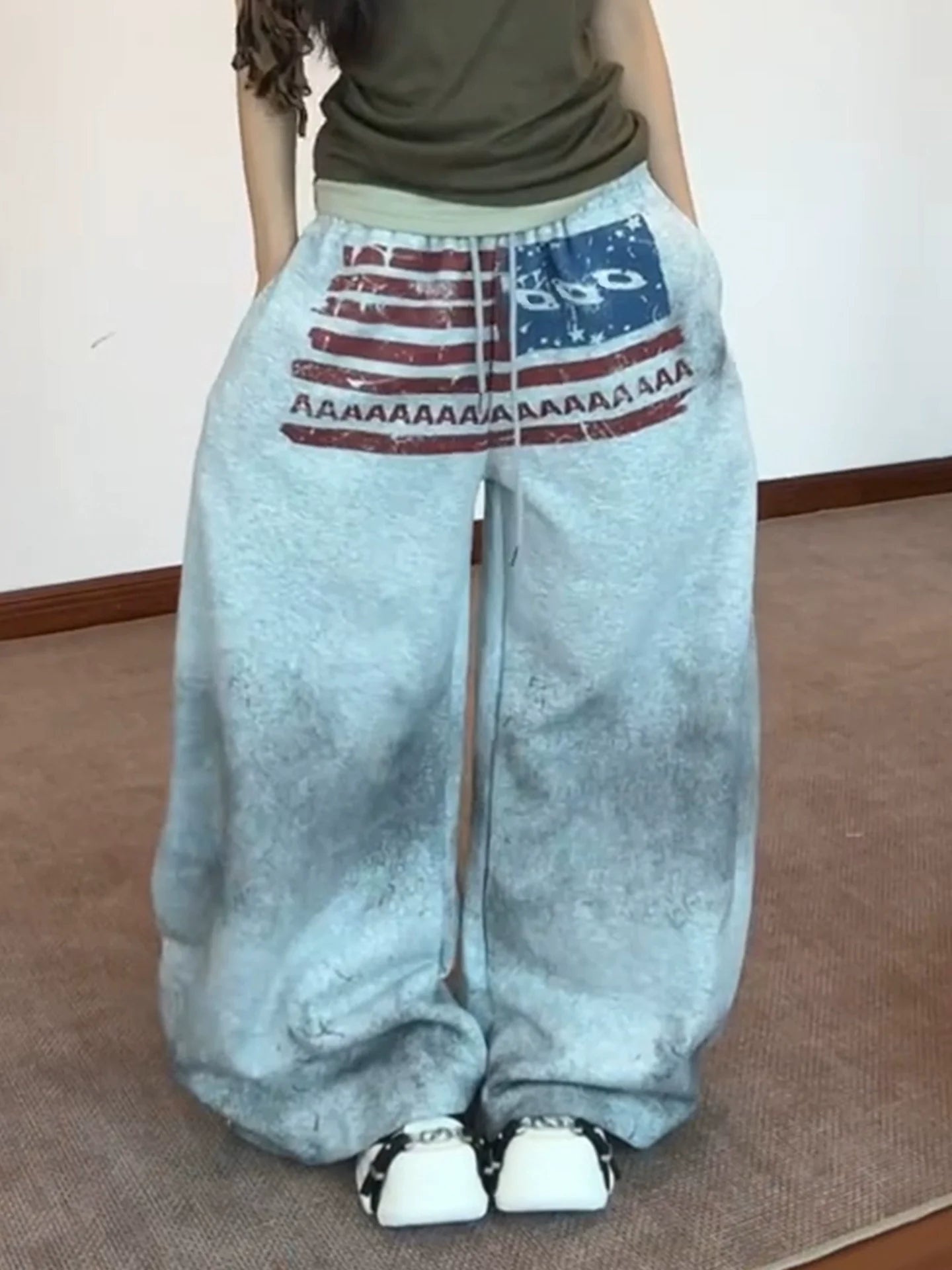 Retro Gray Baggy Sweatpants