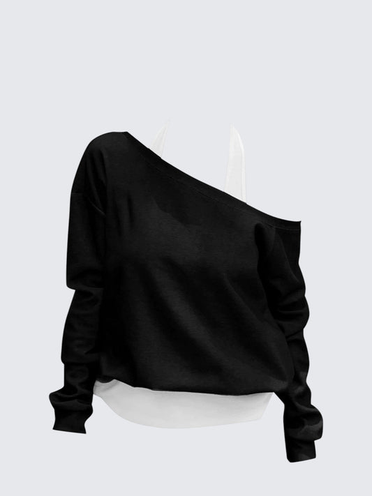 Layered Halter Hoodie Women