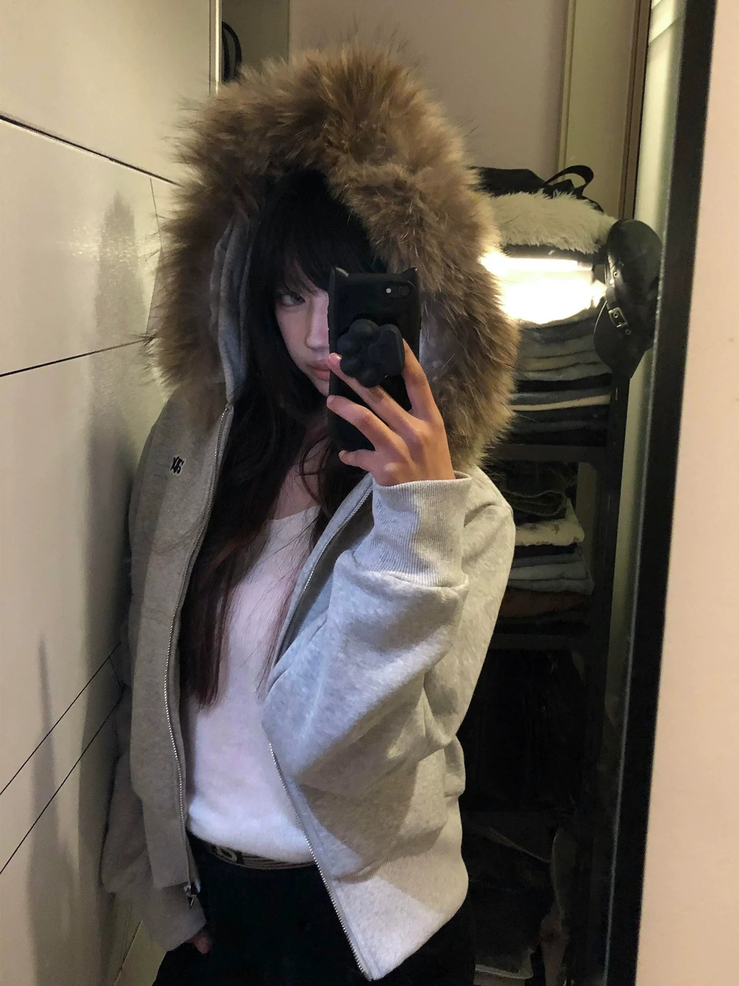 Korean Gray ABC Hoodie