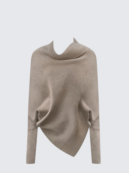 French Batwing Knit Sweater Women