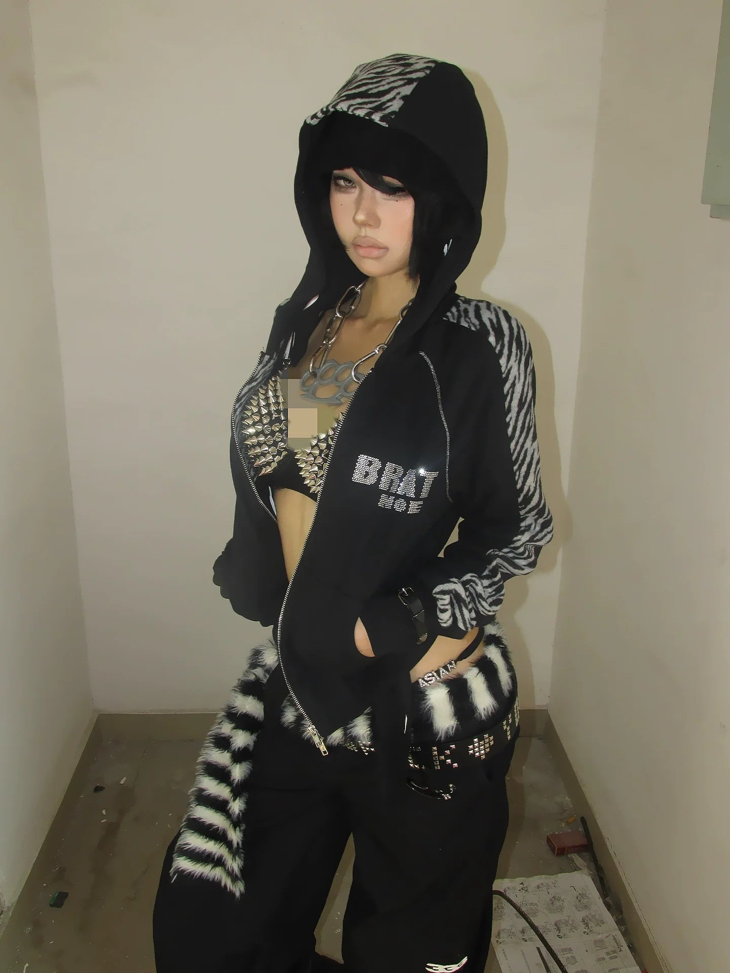 Visual Kei Black Tiger Hoodie