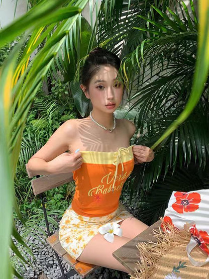 American Drawstring Bustier Top