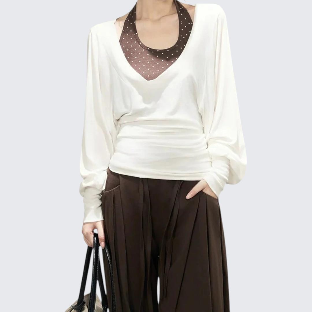 Autumn Long-Sleeve Loose-Fit Waist-Cinched Lazy-Vibe Casual Hoodie Two-Piece Set