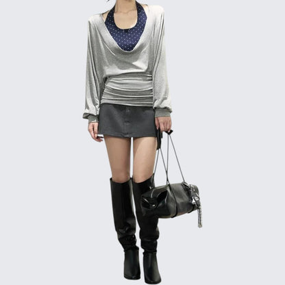 Autumn Long - Sleeve Loose - Fit Waist - Cinched Lazy - Vibe Casual Hoodie Two - Piece Set - tutufox - 