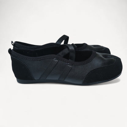 Black Ballet Sport Split Toe Tabi Flats - tutufox - tabis