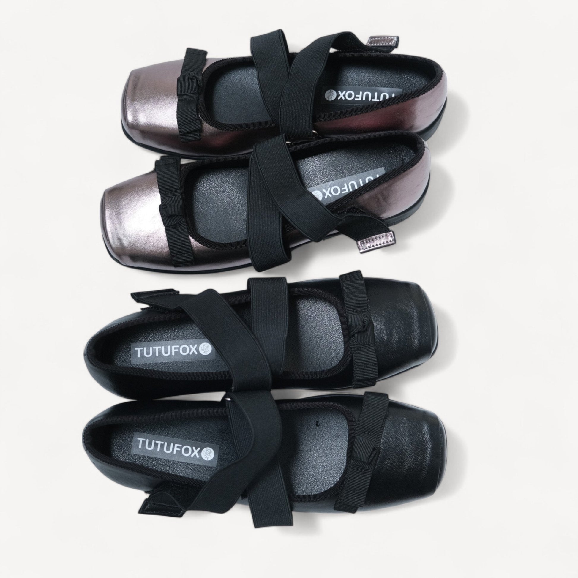 Black Moto Ballet Sneaker Mary Jane Tabi - tutufox - shoes