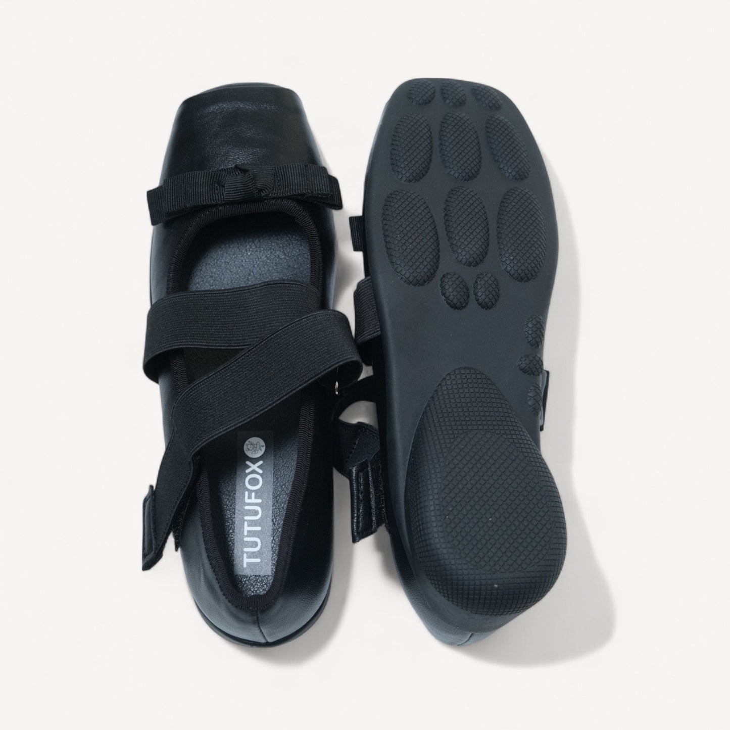 Black Moto Ballet Sneaker Mary Jane Tabi - tutufox - shoes
