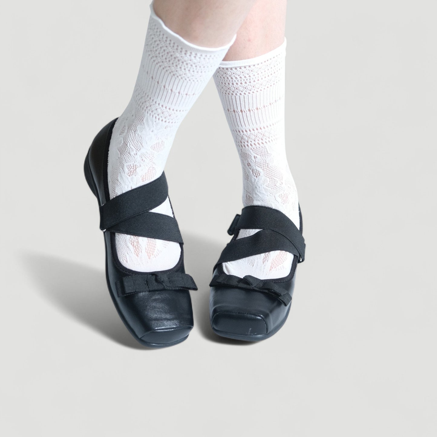 Black Moto Ballet Sneaker Mary Jane Tabi - tutufox - shoes