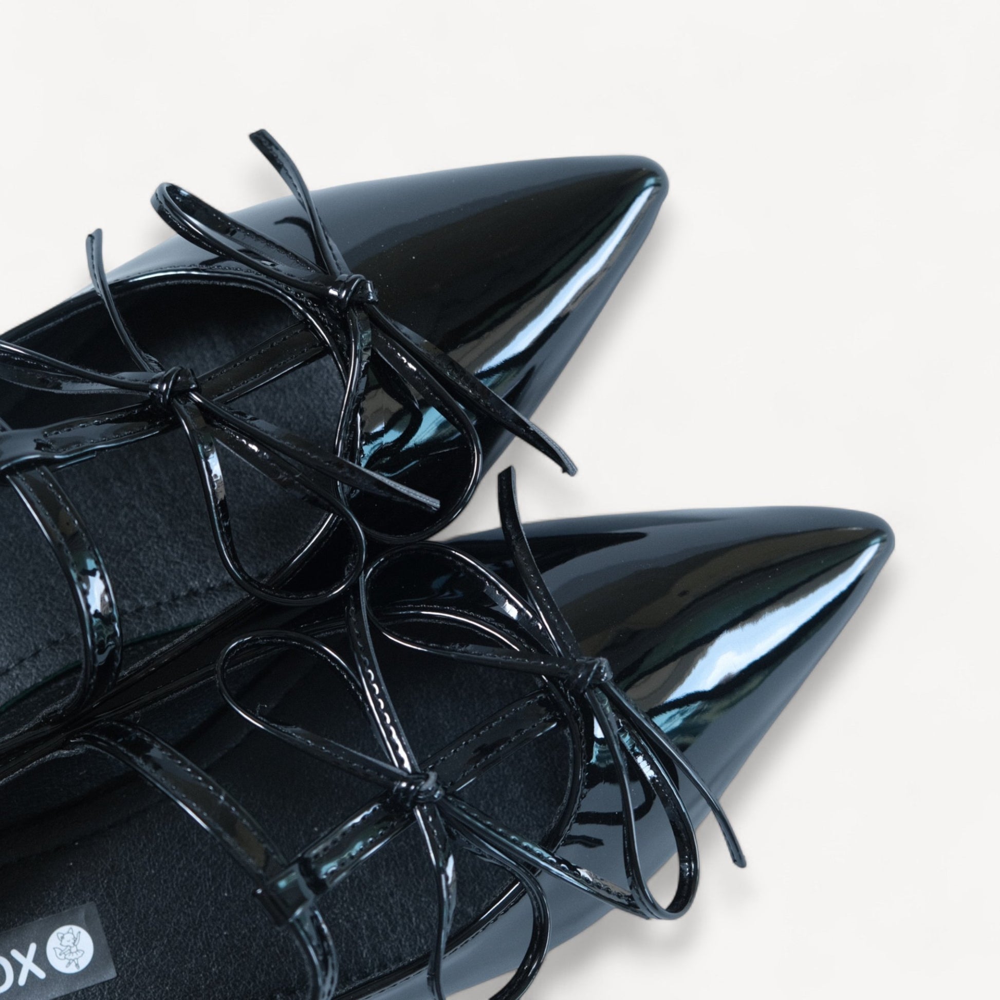Black Patent T - Strap Ballet Flats - tutufox - shoes